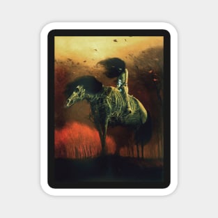 Untitled (Horse Rider), by Zdzisław Beksiński Magnet