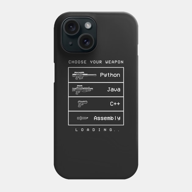 Programming language comparison Phone Case by mangobanana