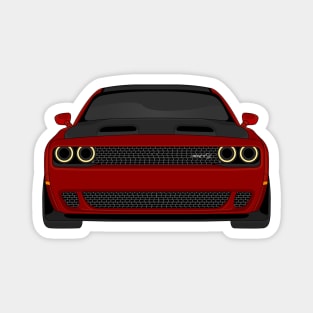 DODGE HELLCAT FRONT DARK-RED Magnet