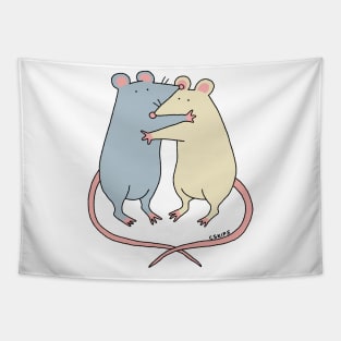 Rat Hug Tapestry