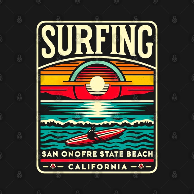 Surfing | San Onofre State Beach, California by T-shirt US