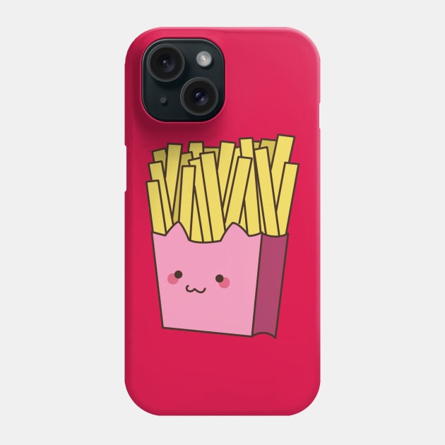 Cat French Fries Phone Case by mintcorner