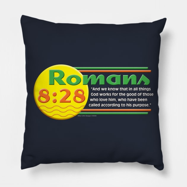 Romans 8:28 Pillow by MikeCottoArt