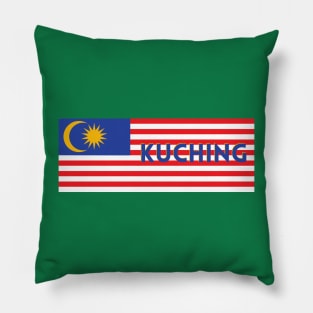 Kuching City in Malaysian Flag Pillow