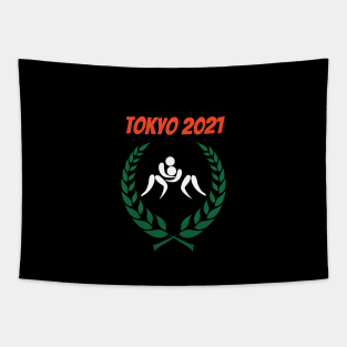 Wrestling Tokyo 2021 Olympics Tapestry