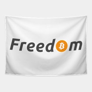 Freedom Bitcoin Logo Design for Cryptocurrency Enthusiasts Tapestry