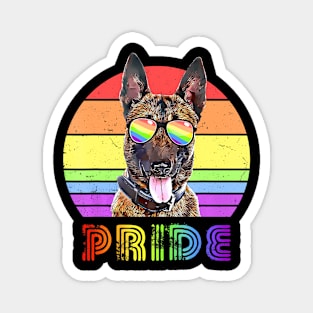 LGBTQ Belgian Dog Gay Pride Magnet