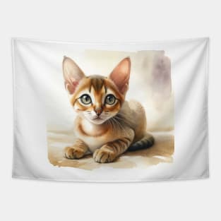 Singapura Cat Watercolor Kitten - Cute Kitties Tapestry