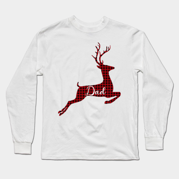 Dad Reindeer Christmas Family Sweatshirt Ugly Christmas Long Sleeve Shirts Tops