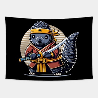 Pangolin Ninja Warrior Tapestry