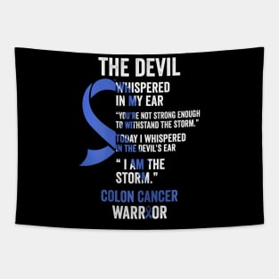 The Devil- Colon Cancer Awareness Support Ribbon Tapestry