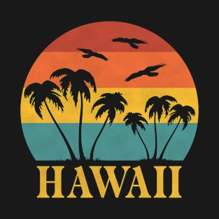 Retro Vintage 70s Tropical Sunset Hawaii T-Shirt