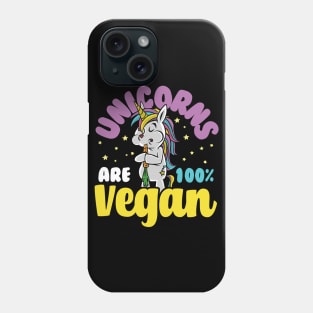 Unicorns Are Vegan Phone Case