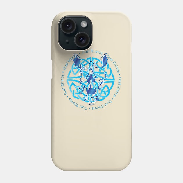 Dust Rhino Blue Knotwork Phone Case by Dust Rhinos Swag Store