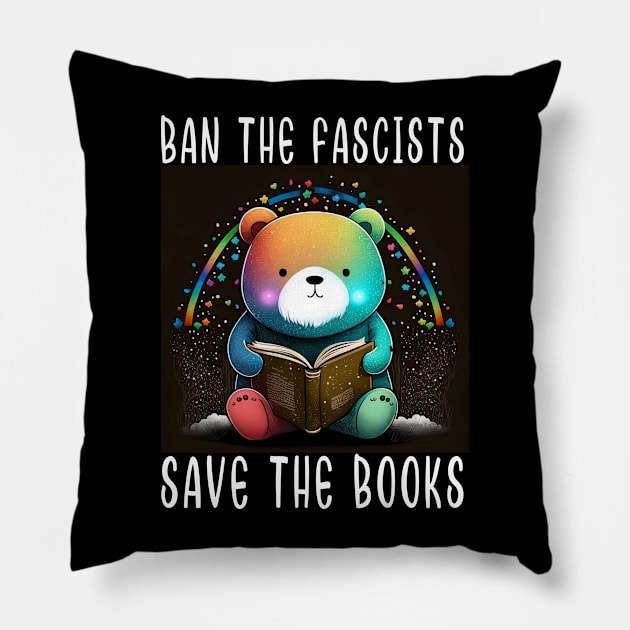 save the books Kawaii  Reader Books For Book Nerd Cute kawaii panda Reading Pillow by RetroZin