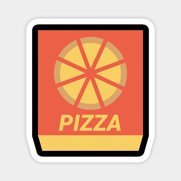 Cute Cheese Pizza Box Magnet by InkyArt