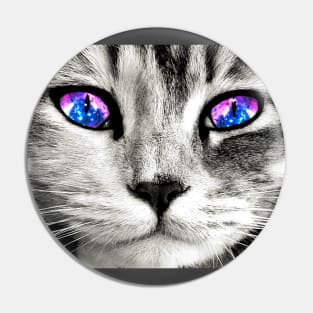 Galaxy Cat Eyes Pin