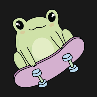 Kawaii Skateboarding Frog T-Shirt