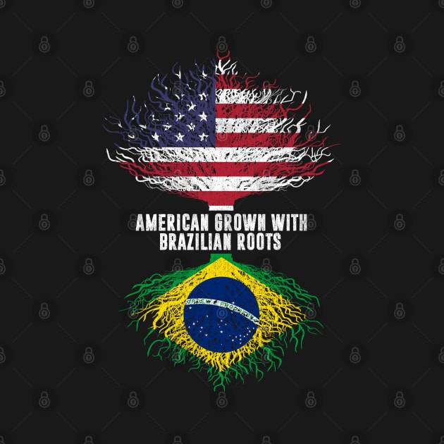 American Grown with Brazilian Roots USA Flag by silvercoin