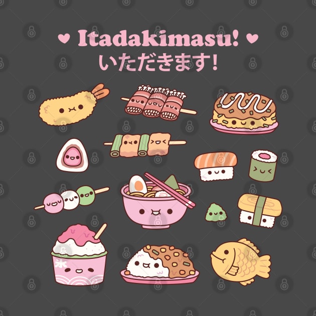 Cute Japan Food Sushi Ramen Itadakimasu by rustydoodle