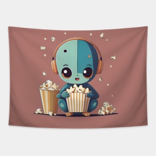 Aliens Love Popcorn Tapestry