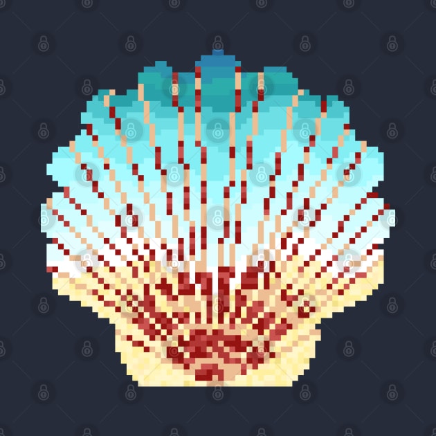 Modern Pixel Sea Clam by jofudachi