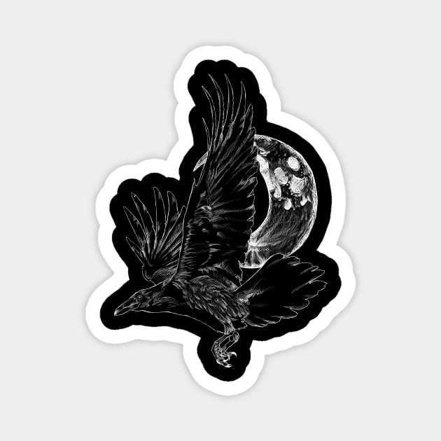 Raven in Flight Magnet by SuspendedDreams