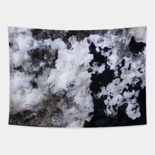 Black and white grand-prix ore stone Tapestry