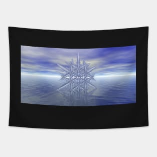 Fractal Snowflake - Sky and Sea Tapestry