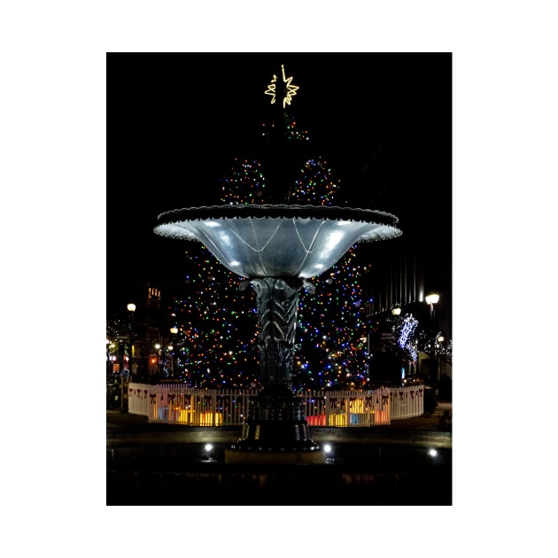 Fountain before the Tree by srosu