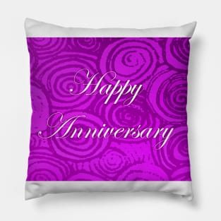 Anniversary Swirls Pink Pillow