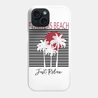 Fort Myers Beach Palm Tree Sunset Just Relax Phone Case