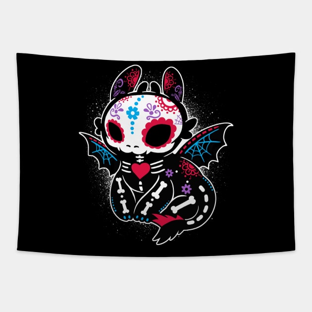 Calavera fury Tapestry by NemiMakeit