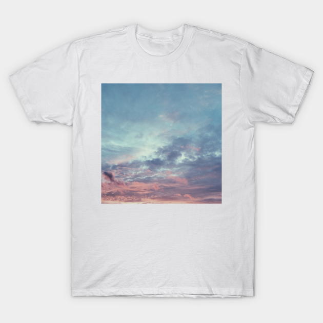 Pink and Blue Summer Sunset - Sky - T-Shirt