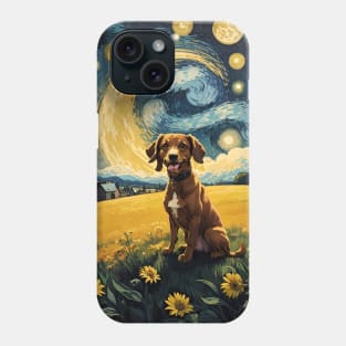 Starry Night Dachshund  Dog , Van Gogh Dachshund Art Phone Case