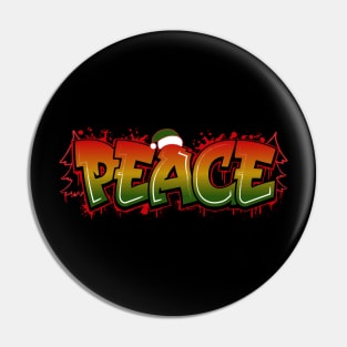 Peace Graffiti T Shirt Design for Christmas Pin