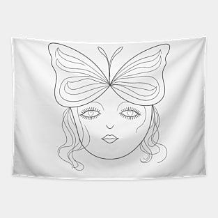 Butterfly Head Tapestry