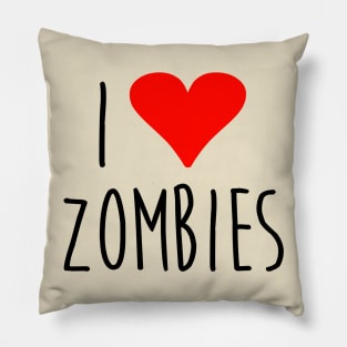 i love zombies! Pillow