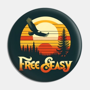 Retro Eagle Soaring Tee - "Free & Easy" Series Pin