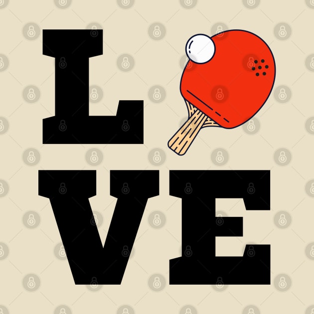 I Love Ping Pong Red - Pingpong Table Tennis Player Athlete Sports Lover by Millusti