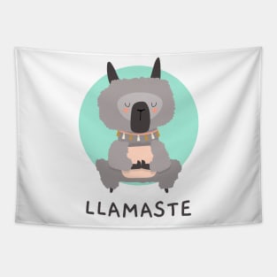 Llamaste Yoga Pun Llama Funny Design Tapestry