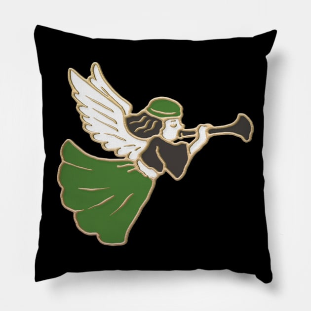 Fairy with trumpet Pillow by Merchsides