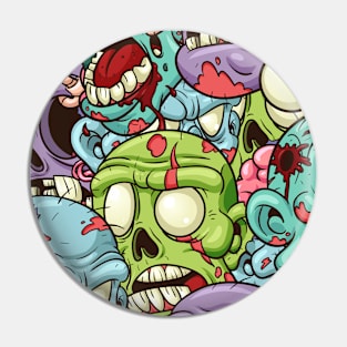 Zombie Cartoon Pin