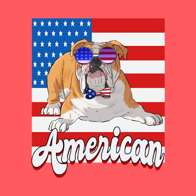 English Bulldog American 4th of July by Noseking