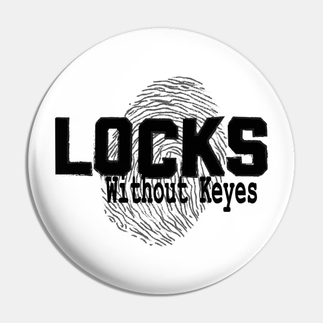 Locks Without Keyes with Print (Black) Pin by locksdaily