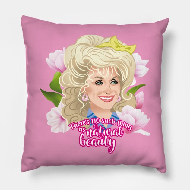 There's no such thing as natural beauty Pillow by AlejandroMogolloArt