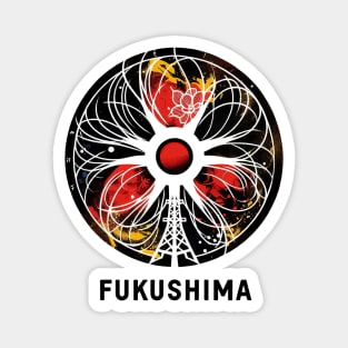 Floral Fukushima Nuclear Disaster Artistic Symbol Magnet