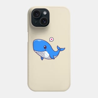 Cute Whale Swimming Cartoon Phone Case