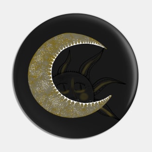 Sun and moon minimalistic design celestial Pin