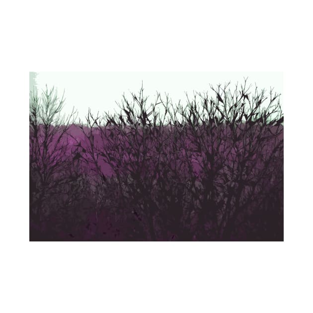 Purple Barren Branches by KirtTisdale